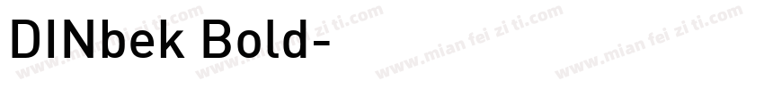 DINbek Bold字体转换
